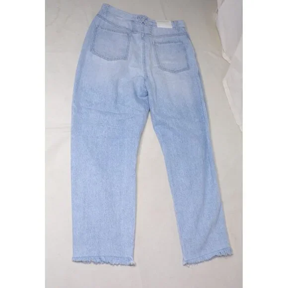 🆕 CLOSED Pearl High Rise Distressed Tapered Denim Jeans Blue 31 - Picture 14 of 16